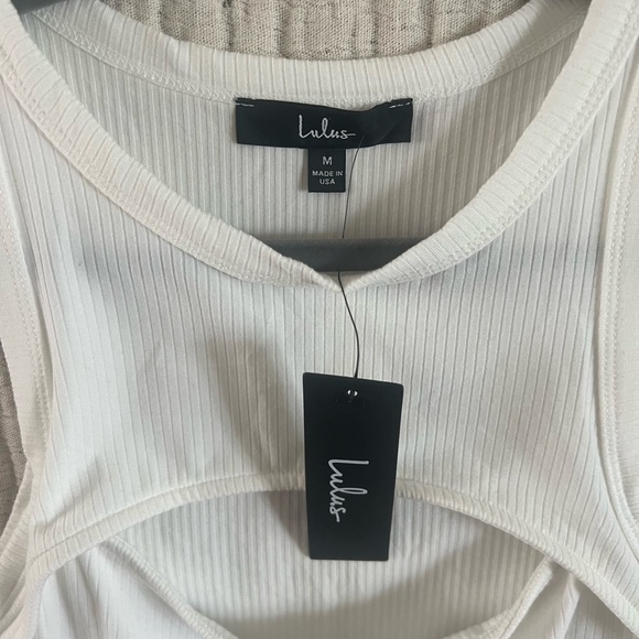 Lulu’s White Cutout Bodysuit - Picture 2 of 3